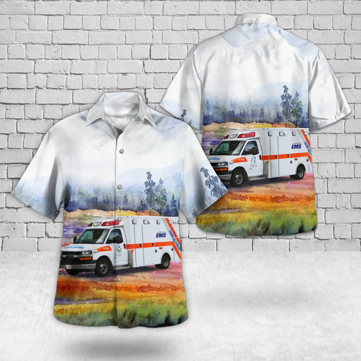 Petrolia, Ontario, Lambton EMS Hawaiian Shirt
