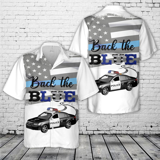 Police Back The Blue Flag Hawaiian Shirt