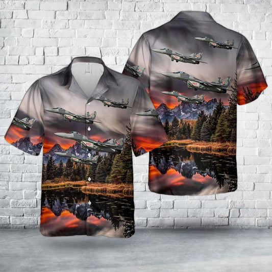 Polish Air Force Mikoyan-Gurevich MiG-29 Fulcrum Hawaiian Shirt