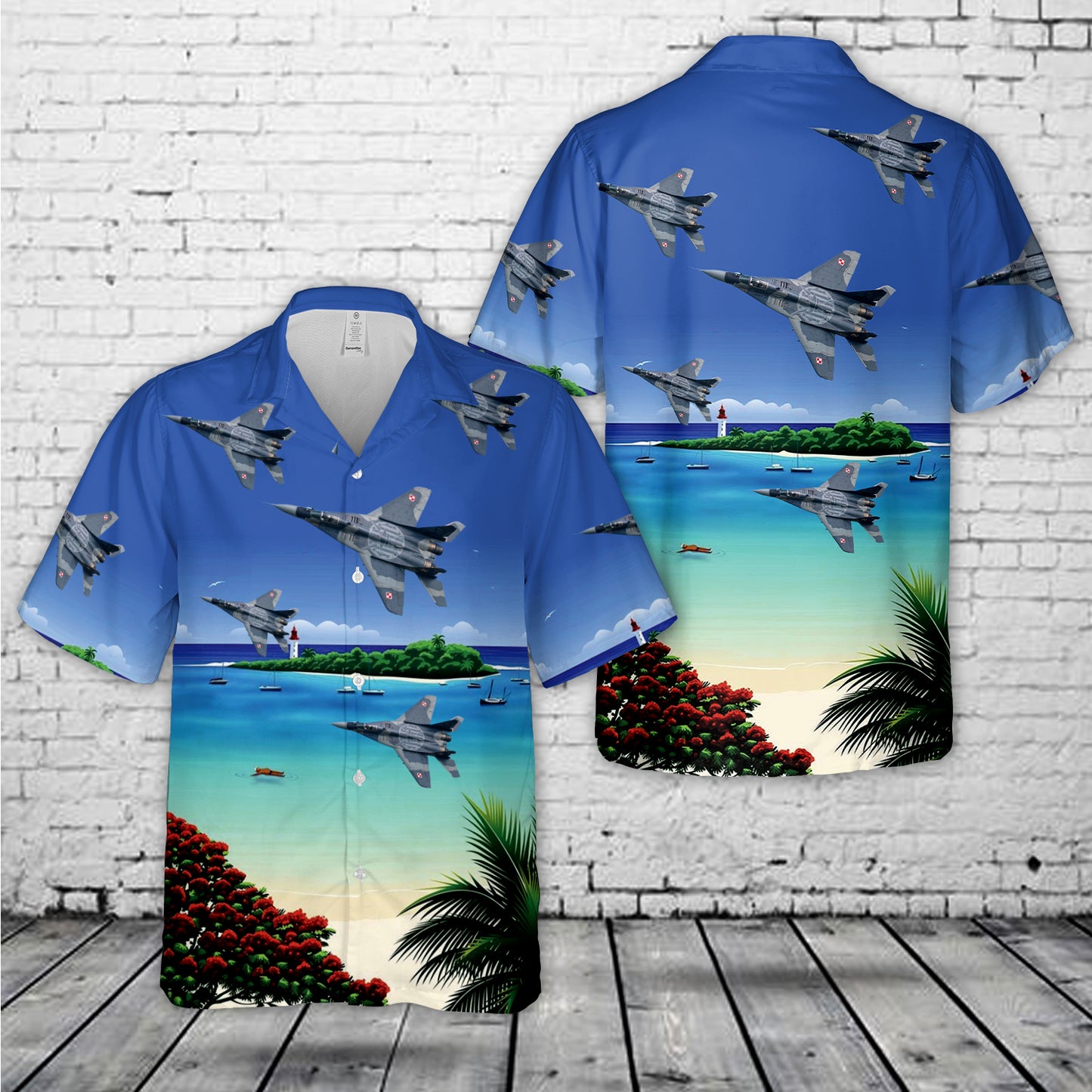 Polish Air Force Mikoyan MiG-29 Hawaiian Shirt