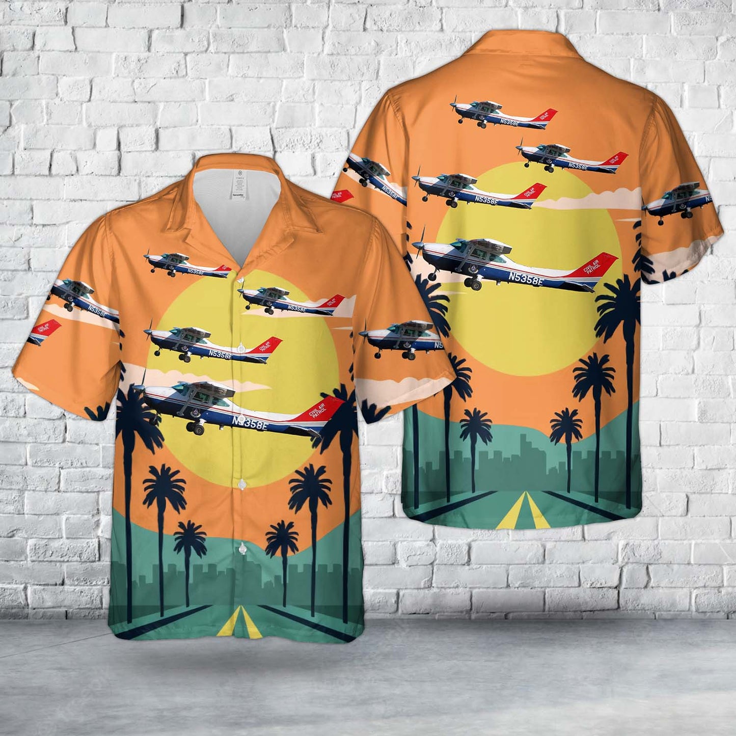 Puerto Rico Wing Civil Air Patrol Cessna 182R Skylane Hawaiian Shirt