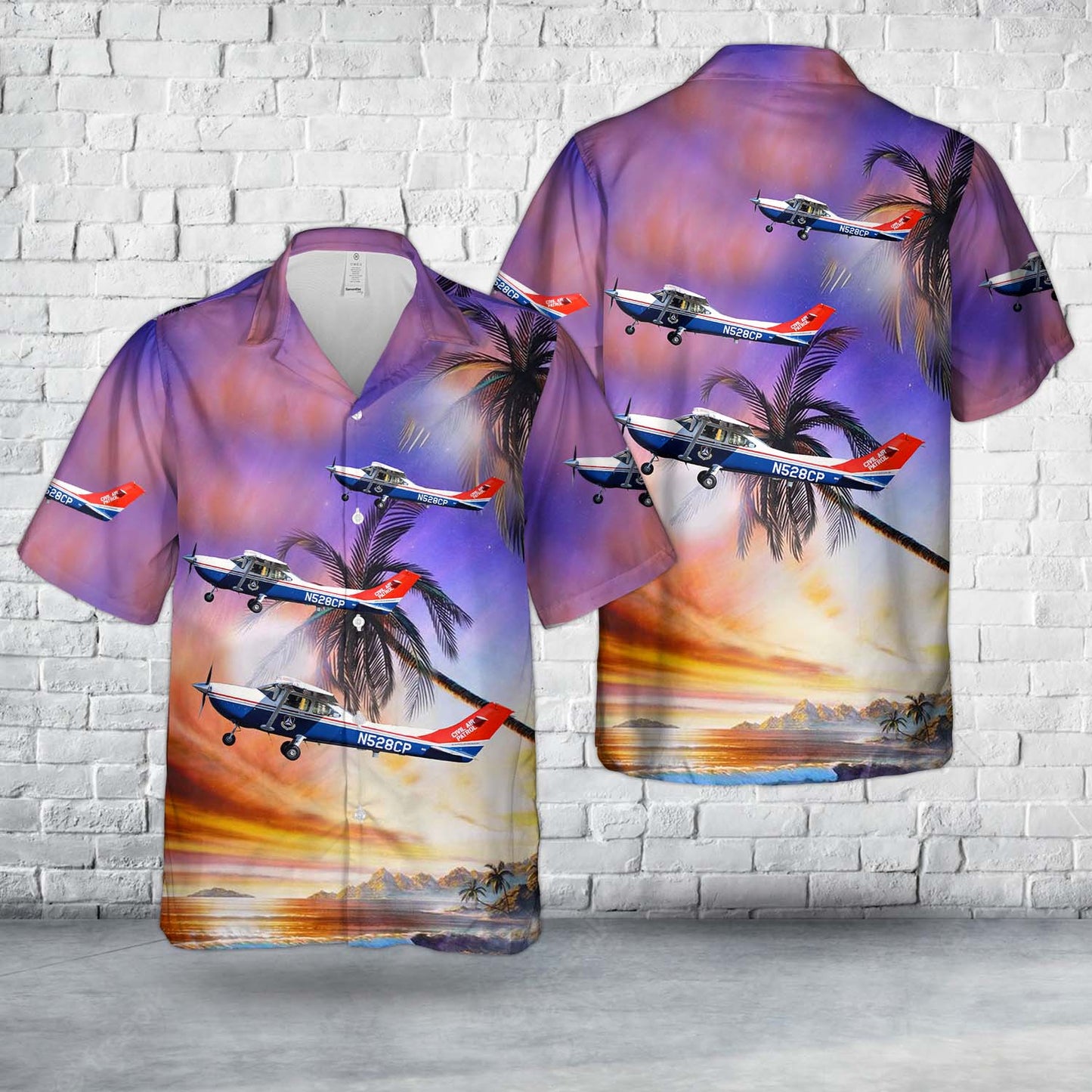 Puerto Rico Wing Civil Air Patrol Cessna 182T Sky Line/N528CP Puerto Rico"TJIG/SIG" Hawaiian Shirt