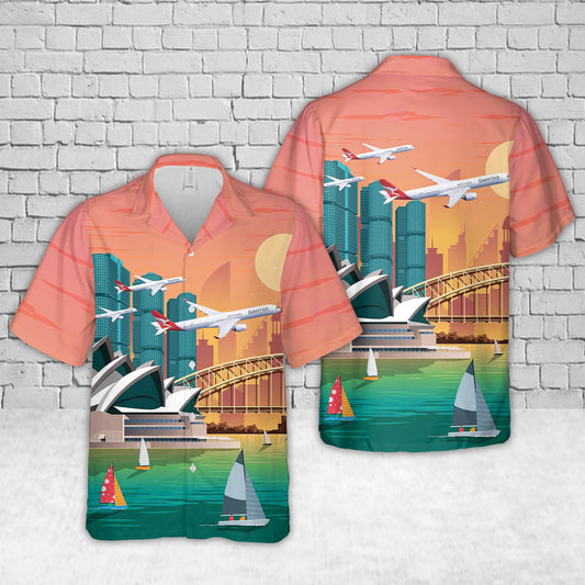 Qantas Airbus A220 Hawaiian Shirt