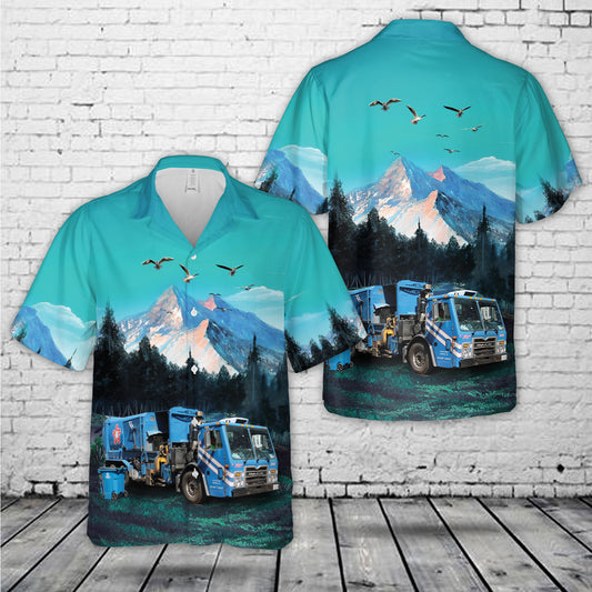 Republic Services Truck 2412 Hawaiian Shirt