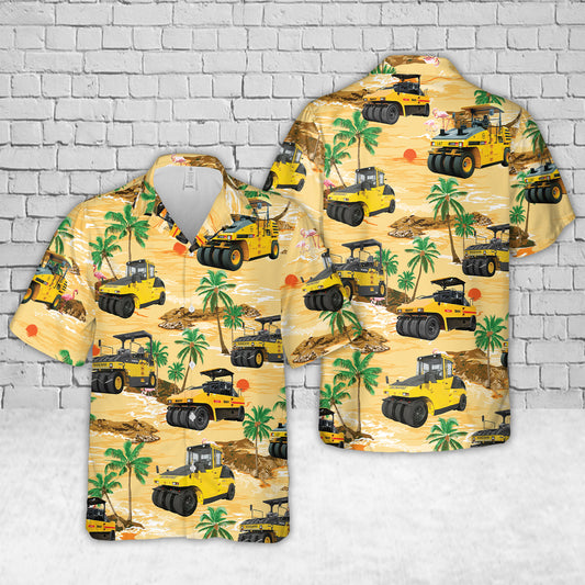 Road Construction Pneumatic Tire Roller PTR Hawaiian Shirt