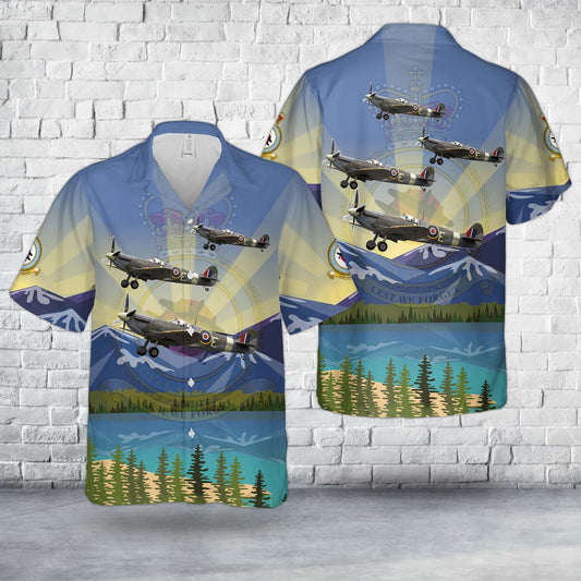 Royal Air Force "Battle of Britain Memorial Flight" Supermarine Spitfire Mk.VB AB910 Hawaiian Shirt