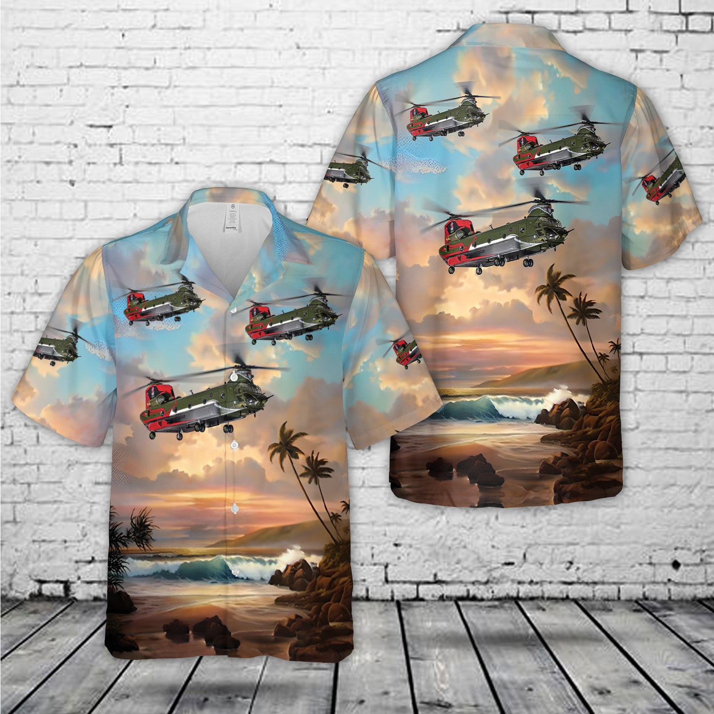 Royal Air Force Boeing Chinook HC.4 ZA712, RAF No.18 (B) Squadron Hawaiian Shirt
