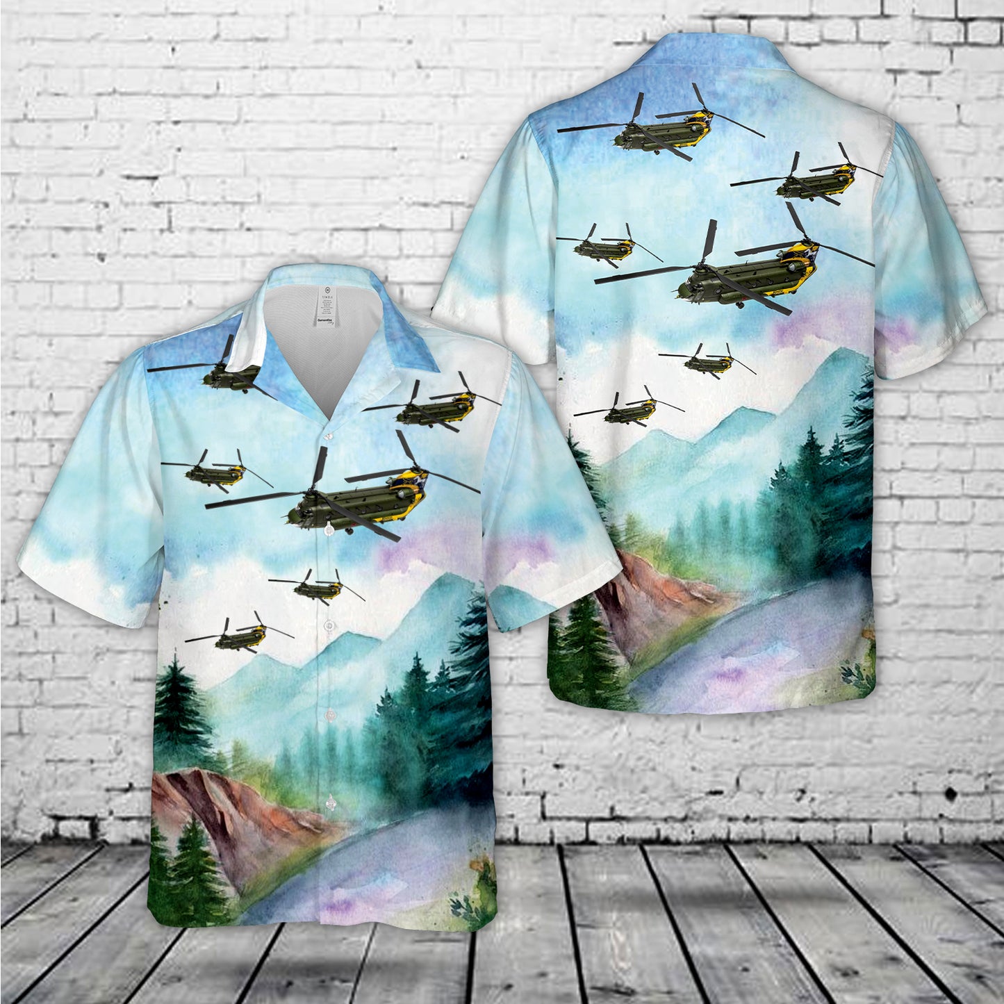 Royal Air Force Boeing Chinook HC4 ZH777, 28 Squadron RAF, 100 Years Anniversary 2016 Hawaiian Shirt