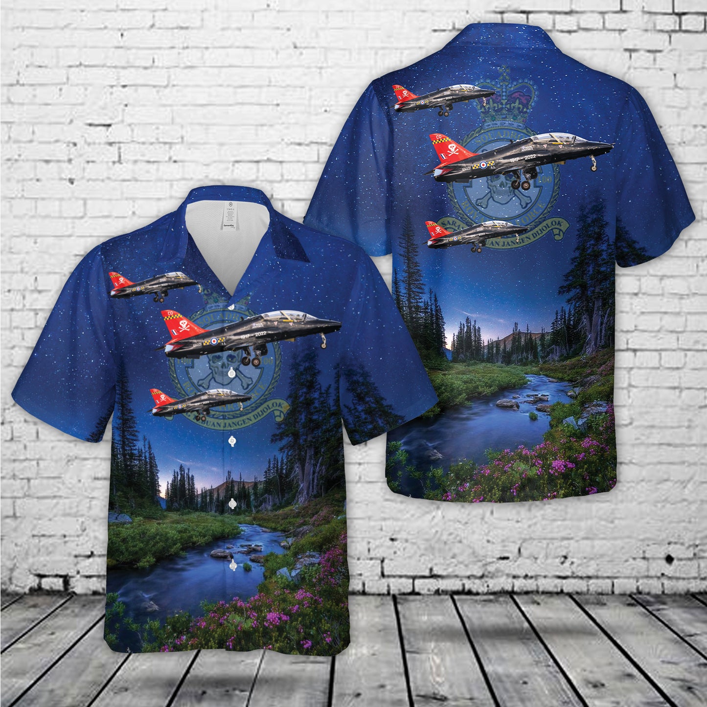 Royal Air Force British Aerospace Hawk T.1A XX221 Of No. 100 Squadron RAF Hawaiian Shirt