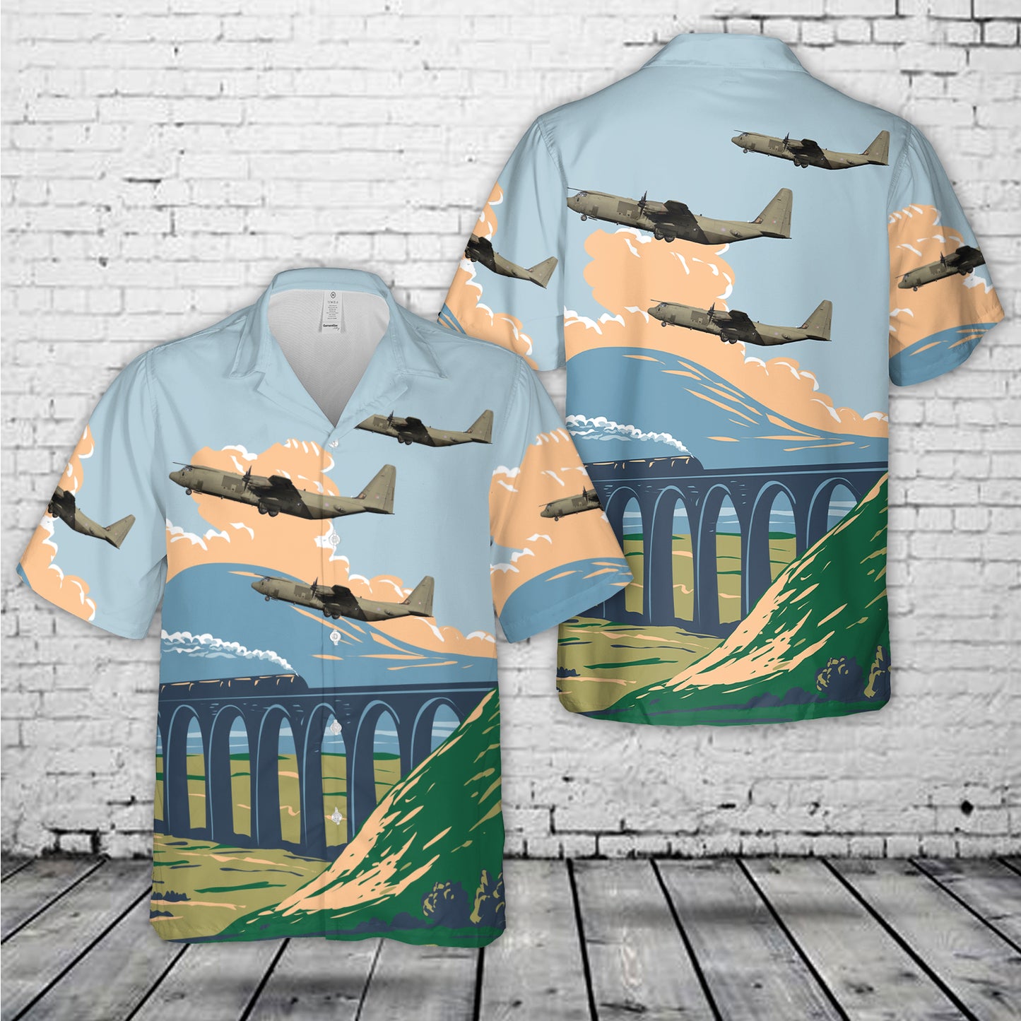 Royal Air Force Lockheed Martin C-130J-30 Hercules C4 (L-382) Hawaiian Shirt