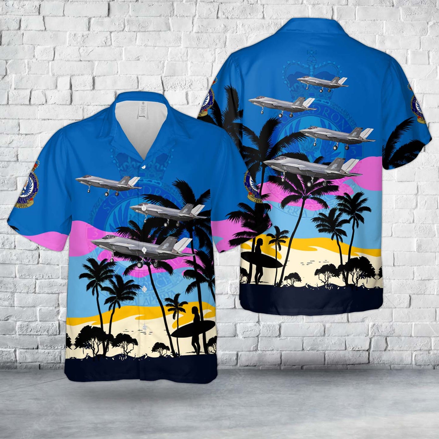 Royal Australian Air Force F-35A Joint Strike Fighter, A35-009, Of No. 3 Squadron RAAF Hawaiian Shirt