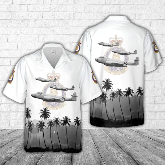 Royal Australian Air Force No. 77 Squadron RAAF Gloster Meteor Hawaiian Shirt