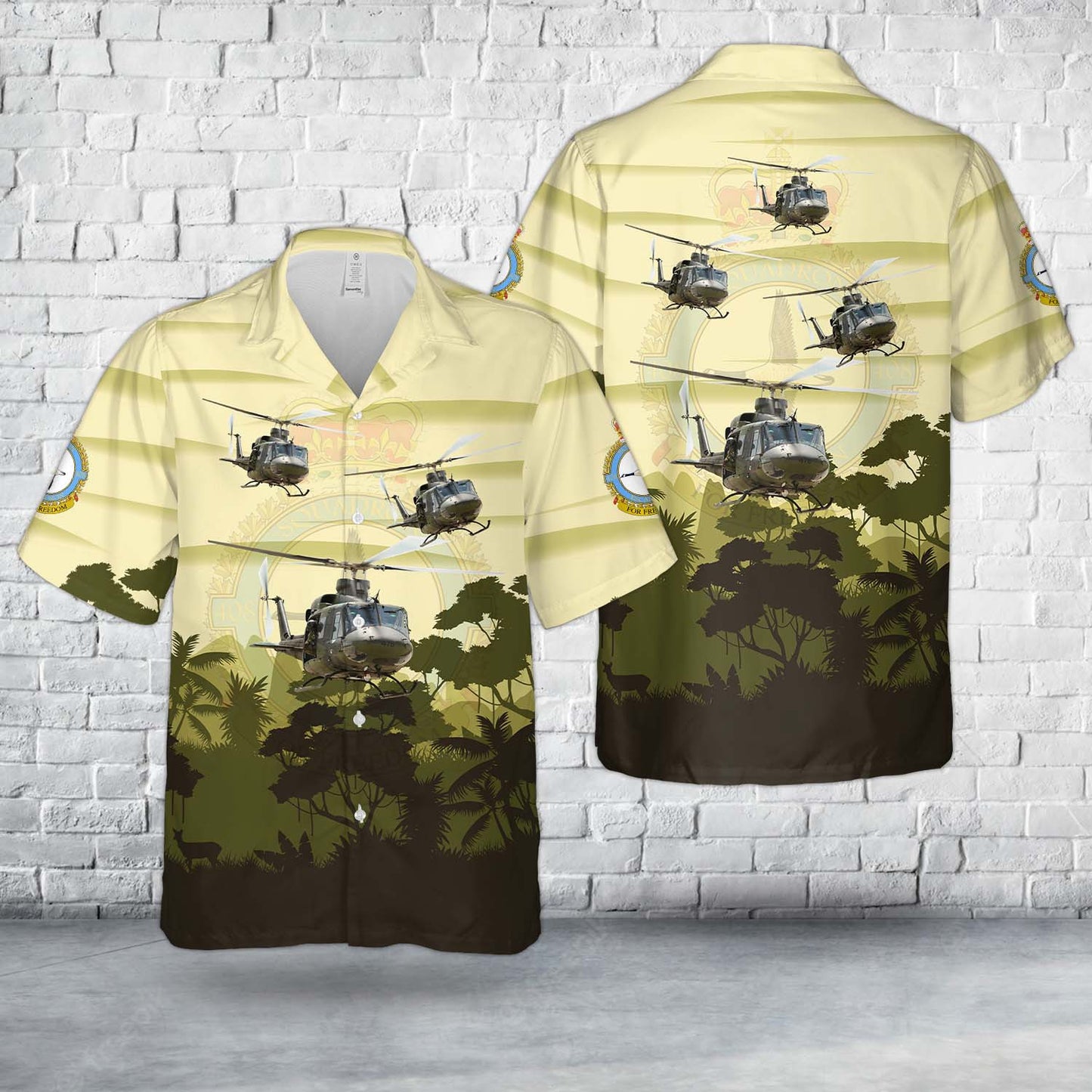 Royal Canadian Air Force 408 Tactical Helicopter Squadron Bell CH-146 Griffon Hawaiian Shirt