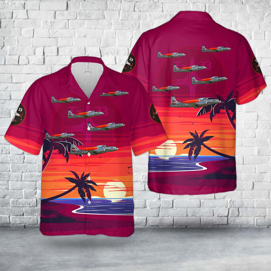 Royal Canadian Air Force Canadair CT-133 Silver Star Hawaiian Shirt