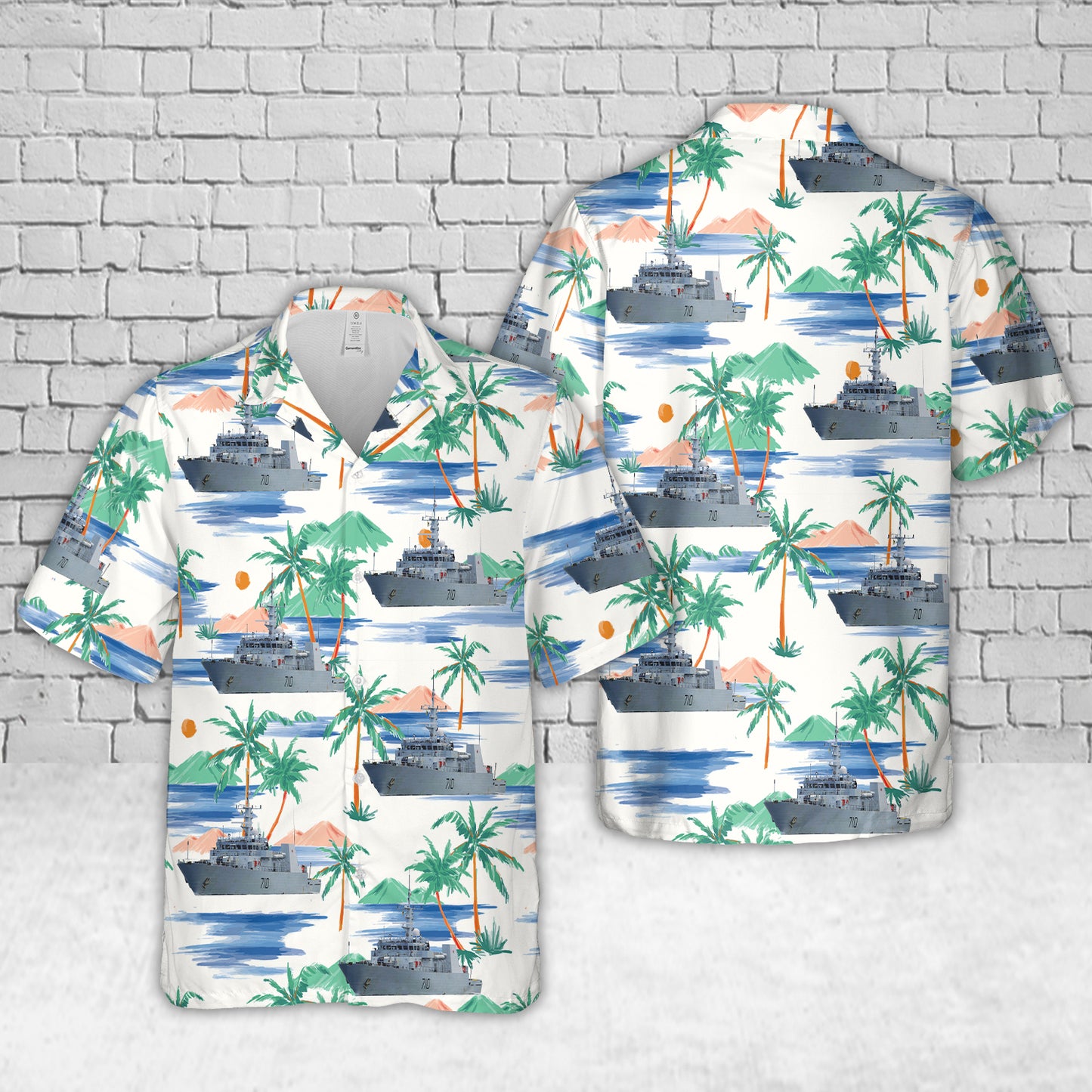 Royal Canadian Navy Kingston-class coastal defence vessel Hawaiian Shirt