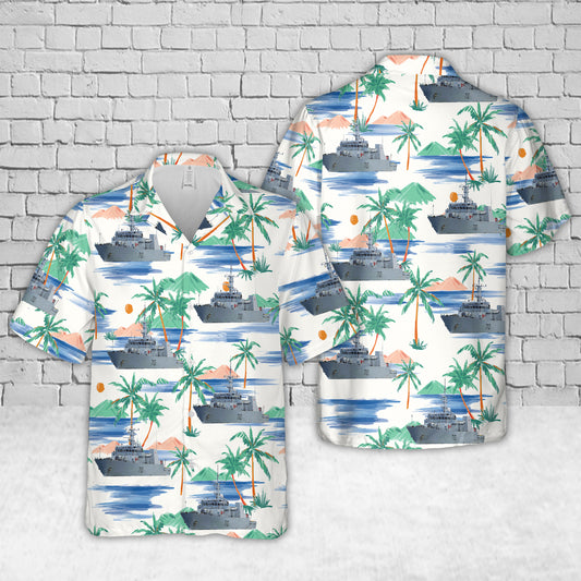 Royal Canadian Navy Kingston-class coastal defence vessel Hawaiian Shirt