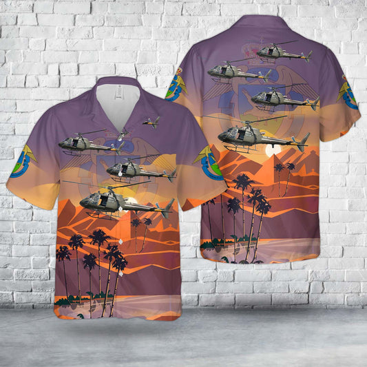 Royal Danish Air Force Eskadrille 724 AS550 C2 Fennec Hawaiian Shirt