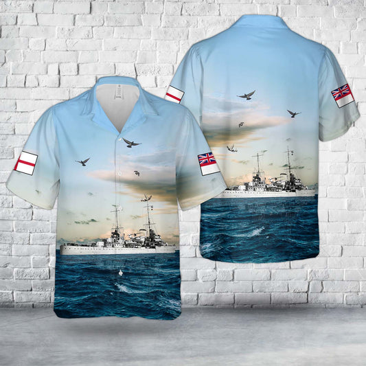 Royal Navy HMS Achilles during the Battle of the River Plate Hawaiian Shirt