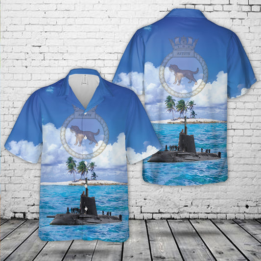 Royal Navy HMS Astute (S119) Hawaiian Shirt