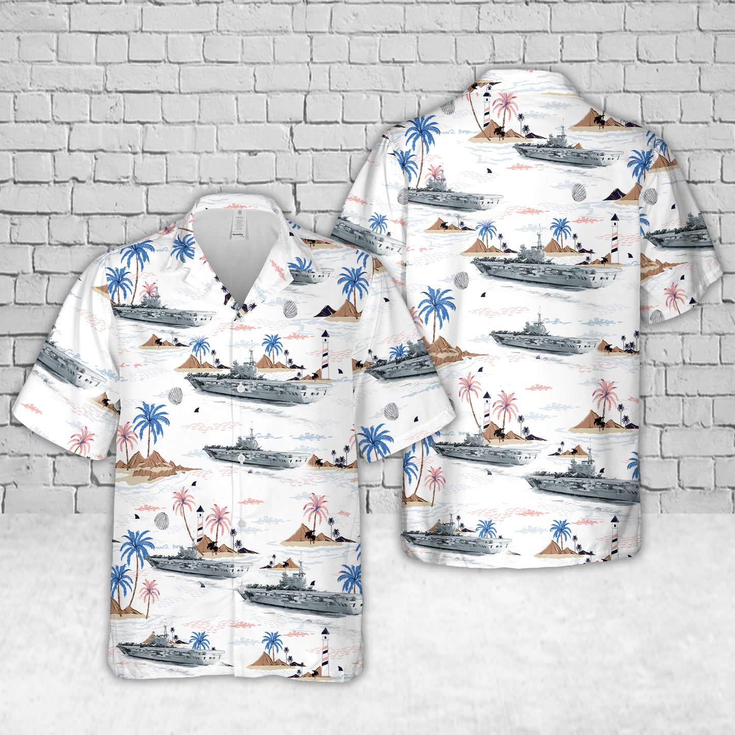 Royal Navy HMS Hermes (R12) Hawaiian Shirt