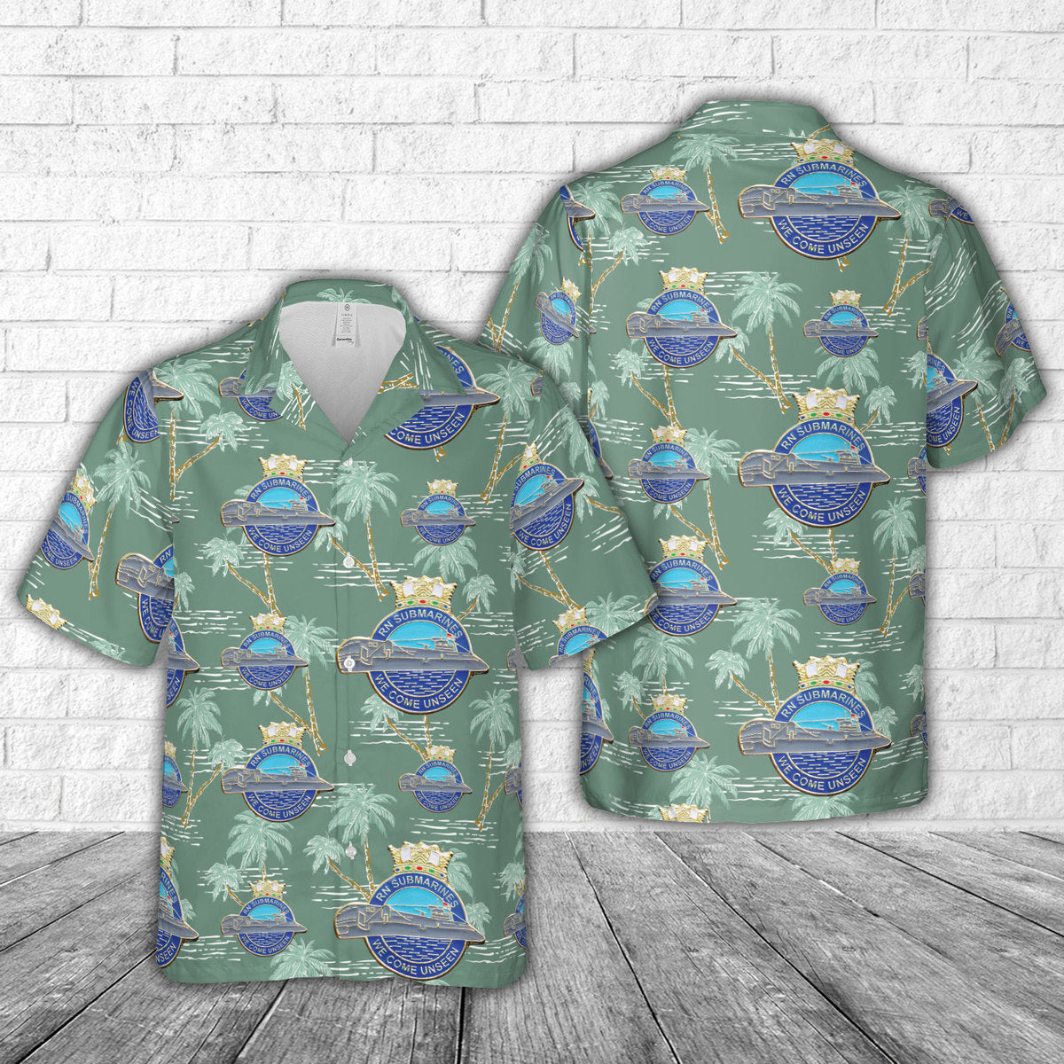 Royal Navy Submarines We come unseen Badge Hawaiian Shirt