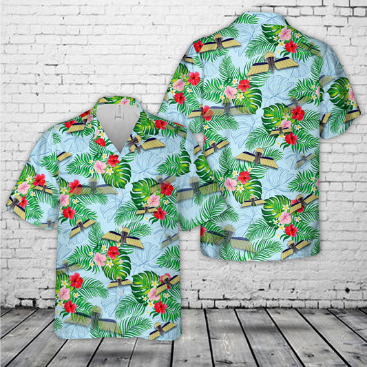Royal Netherland Army Paratrooper "B" Wings Hawaiian Shirt