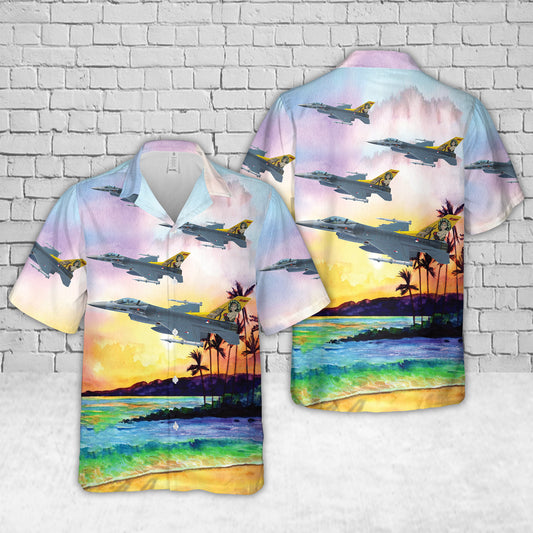 Royal Netherlands Air Force F-16AM "Dirty Diana" Hawaiian Shirt