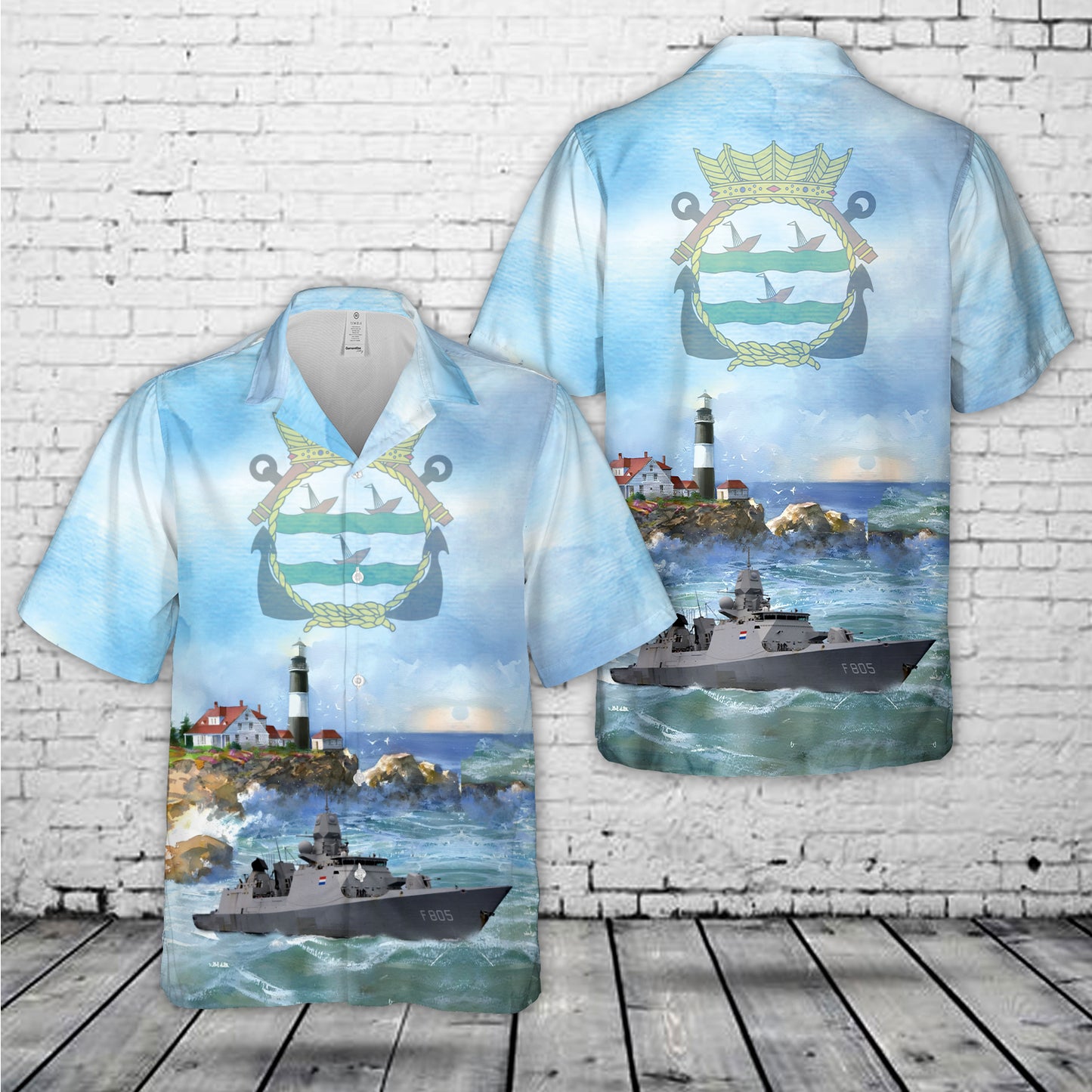 Royal Netherlands Navy HNLMS Evertsen (F805) Hawaiian Shirt