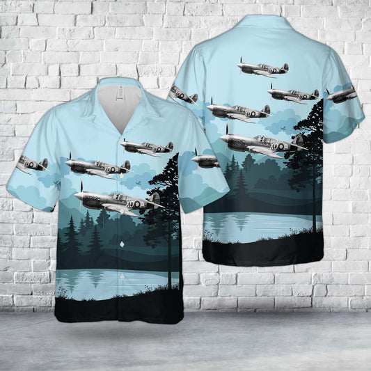 Royal New Zealand Air Force No. 16 Squadron RNZAF Kittyhawk NZ3044 XO-P In WWII Hawaiian Shirt