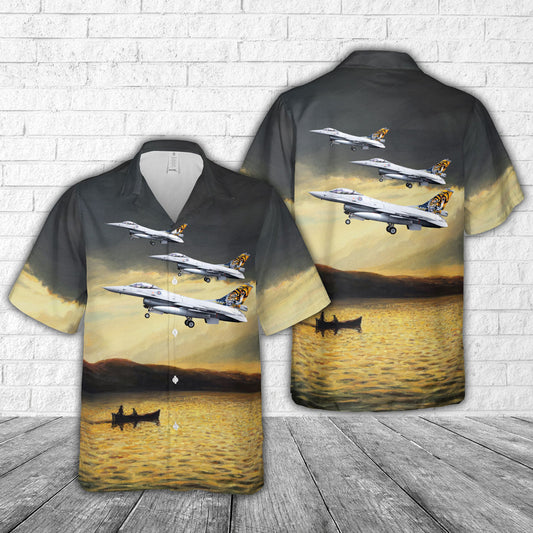 Royal Norwegian Air Force 338 Tigers Lockheed Martin F-16 AM 671 Hawaiian Shirt