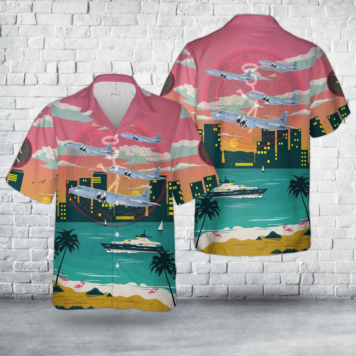 Royal Norwegian Air Force No. 333 Squadron RNoAF P-3 Orion Hawaiian Shirt