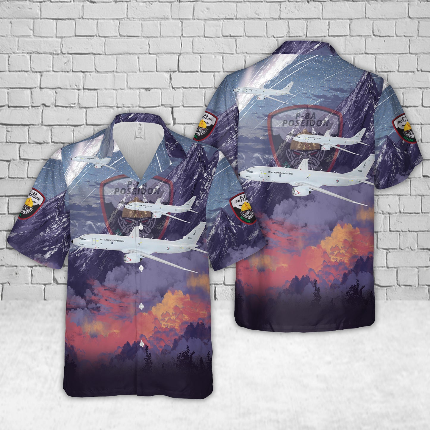 Royal Norwegian Air Force No. 333 Squadron RNoAF P-8A Poseidon Hawaiian Shirt