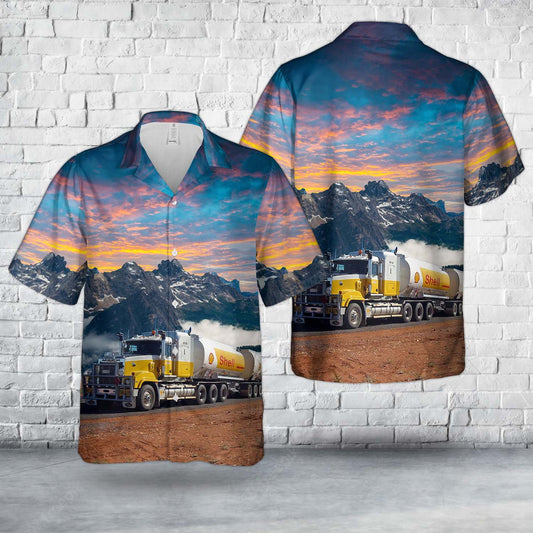Shell Australia 2AB-quad tanker road train Hawaiian Shirt