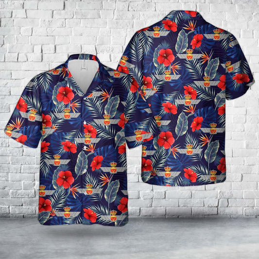 Spanish Air Force Parachute "Rokiski" Wings Hawaiian Shirt