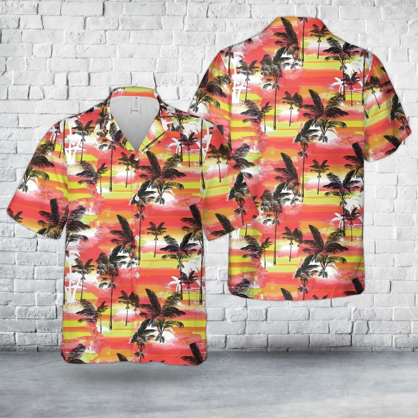 Sunset Summer Palm tree Pattern Hawaiian Shirt