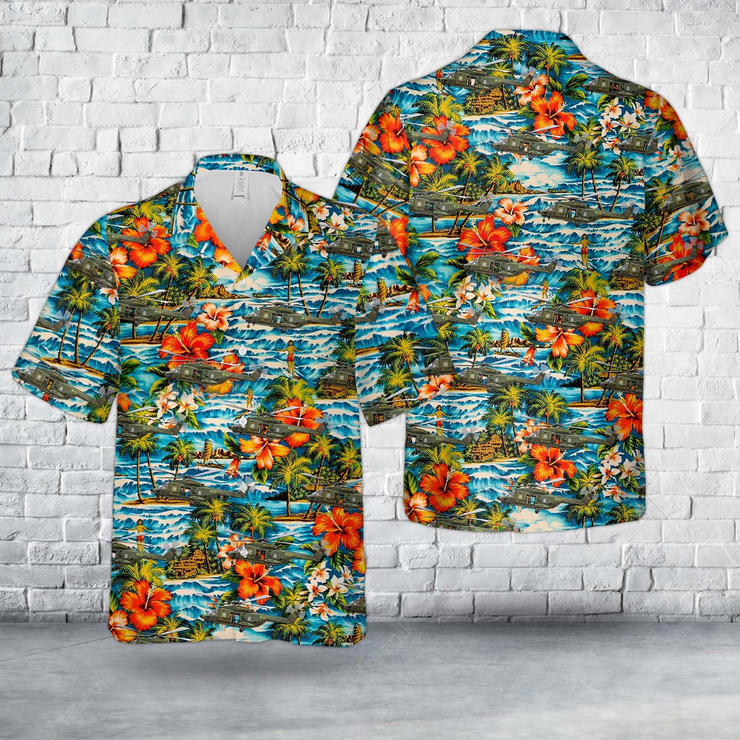 Swedish Air Force NHI Hkp14A (NH-90 TTH) Hawaiian Shirt