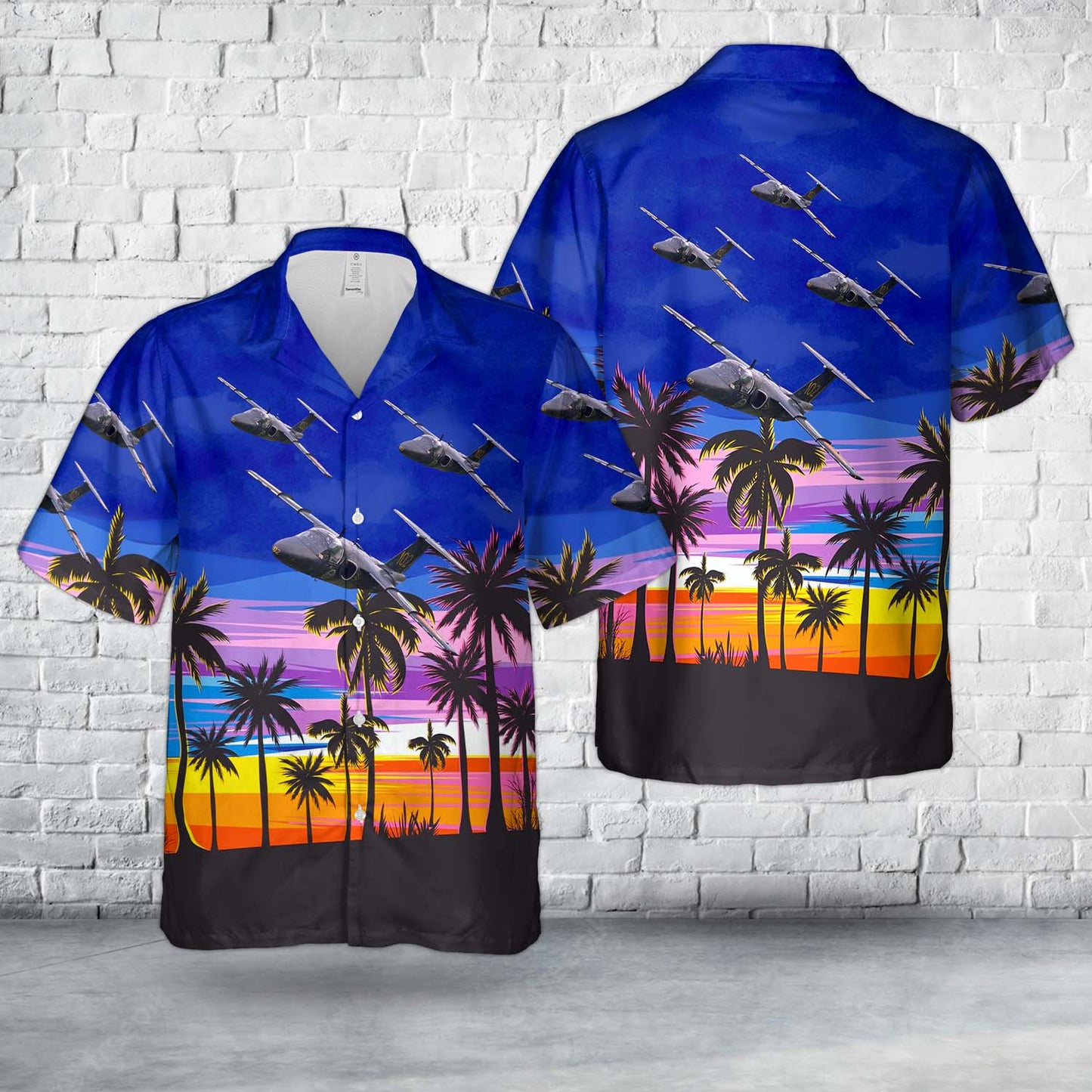 Swedish Air Force Saab Sk60A (105) Hawaiian Shirt