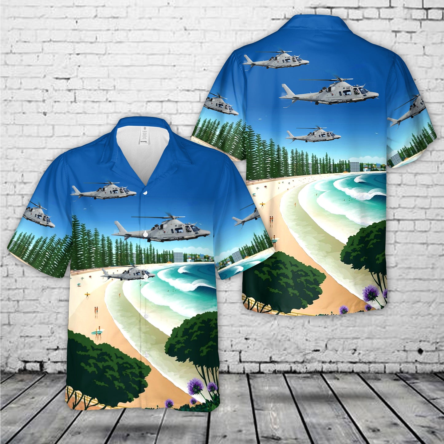 Swedish Armed Forces AgustaWestland AW109MUH / Hkp15Bs Hawaiian Shirt
