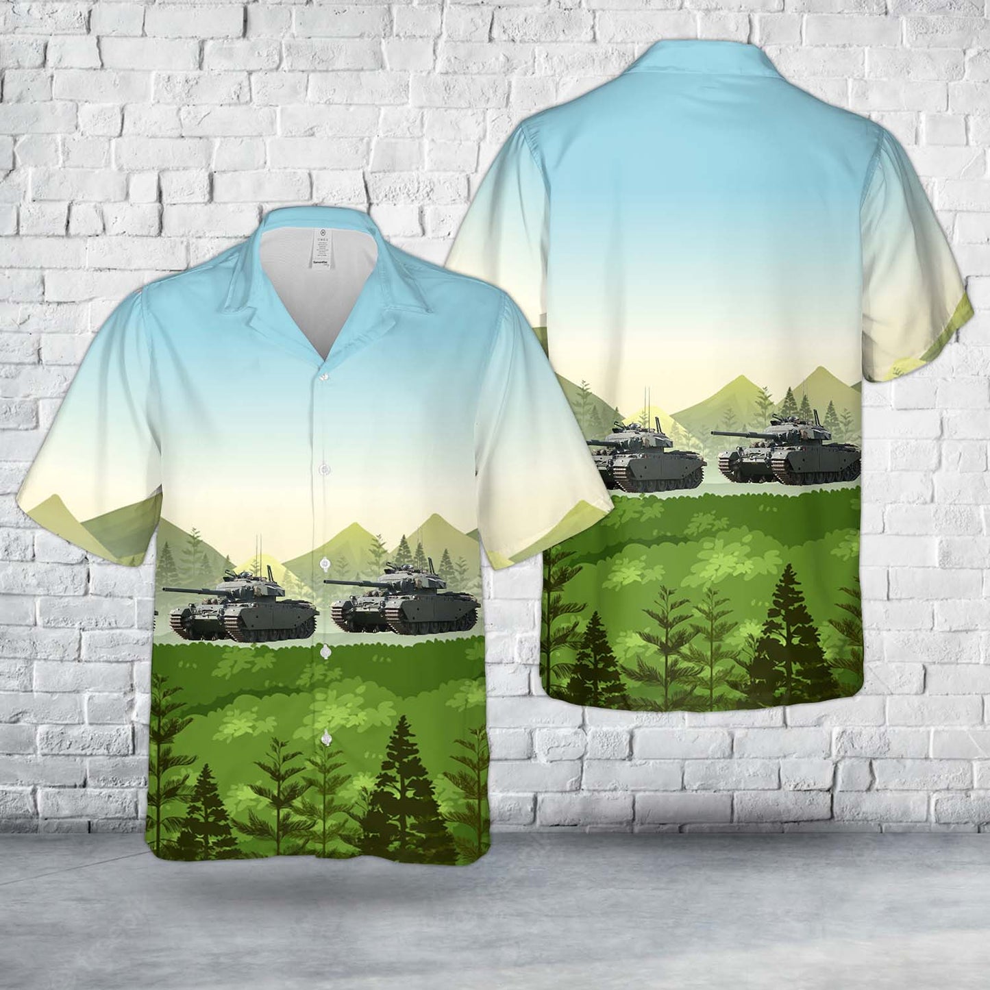 Swedish Army Stridsvagn 102 tank Hawaiian Shirt