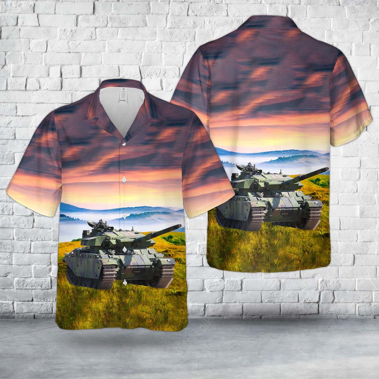 Swedish Army Stridsvagn 104 tank Hawaiian Shirt