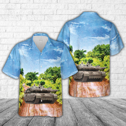 Swedish Leopard 2A5 Main Battle Tank (Stridsvagn 122, Strv122) Hawaiian Shirt