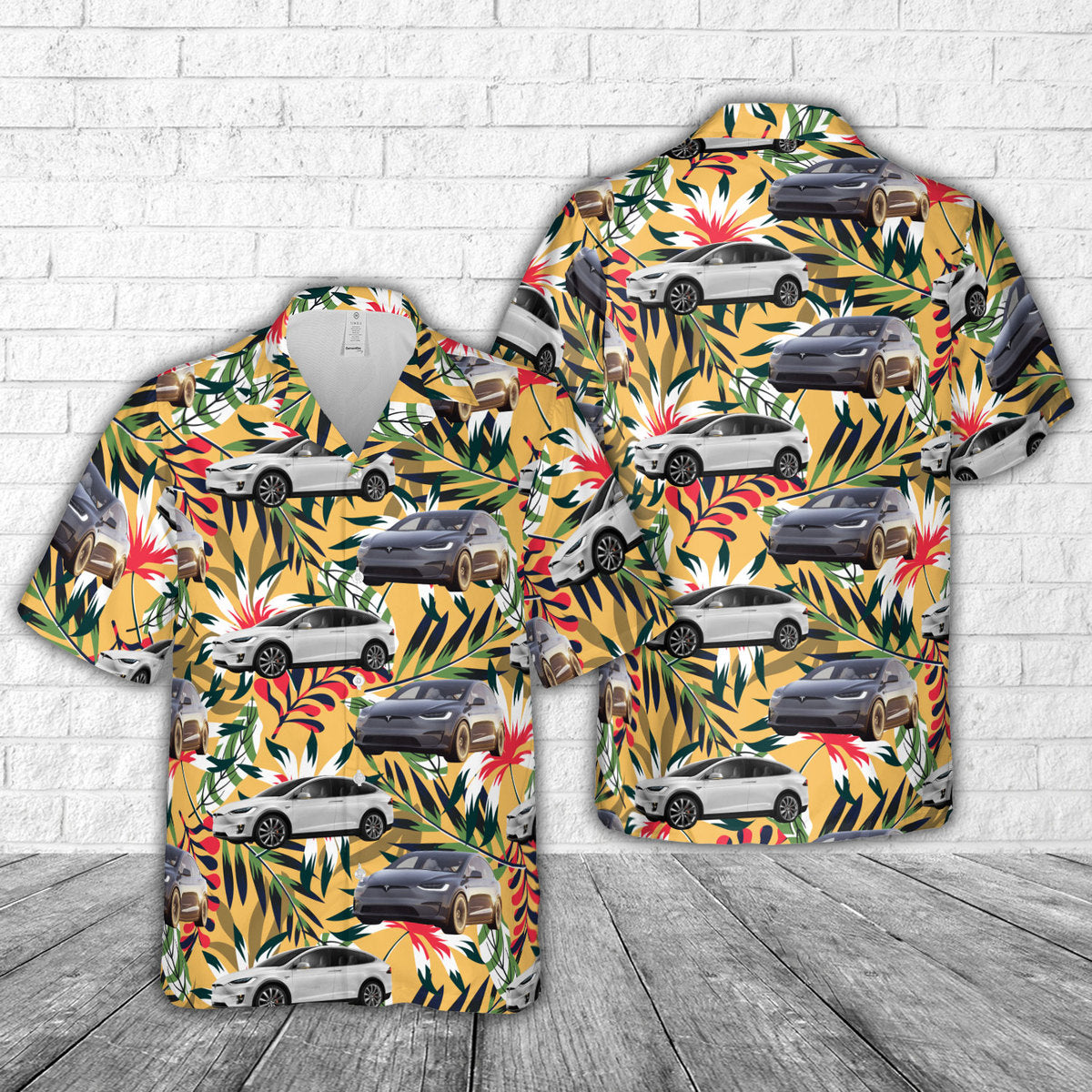 Tesla Model X Hawaiian Shirt