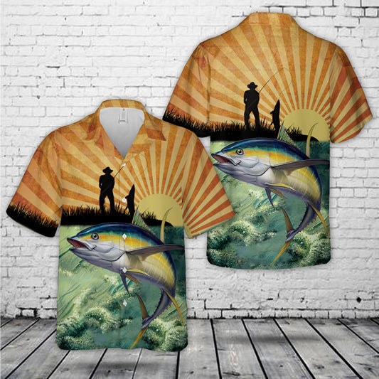 Tuna Fishing Retro Hawaiian Shirt