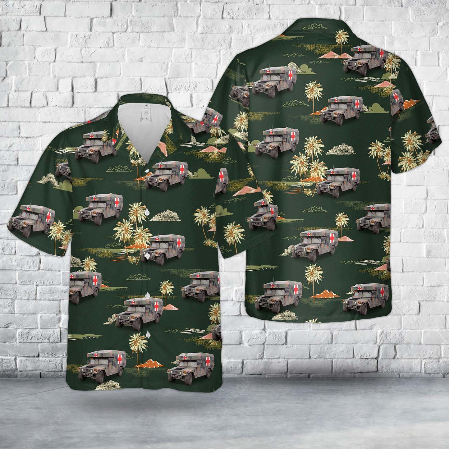 U.S.Army HMMWV M997A1 Maxi Ambulance Hawaiian Shirt