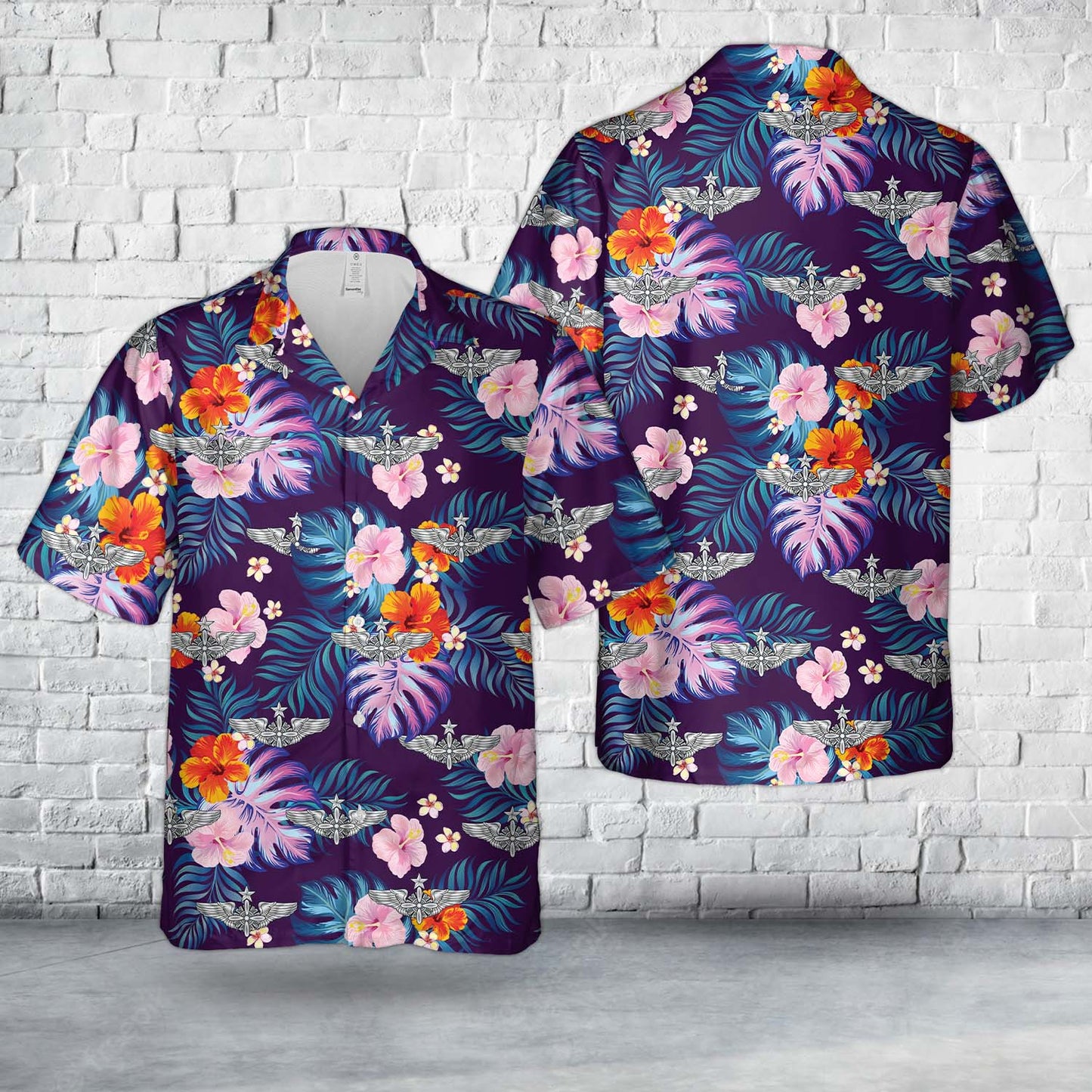 U.S. Air Force Flight Engineer Senior Wings Hawaiian Shirt