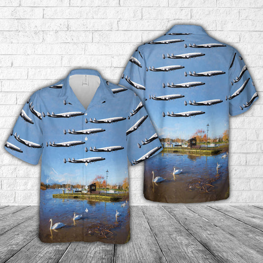 U.S. Air Force Lockheed C-121G-LO Constellation 54-4062 City of Jackson Hole, 187th Air Transport Squadron, 153rd Air Transport Group, Wyoming Air National Guard Hawaiian Shirt