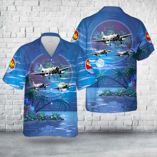 U.S. Navy Douglas AD-6 Skyraider (BuNo 139776) of Attack Squadron 15 (VA-15) "Valions" Hawaiian Shirt