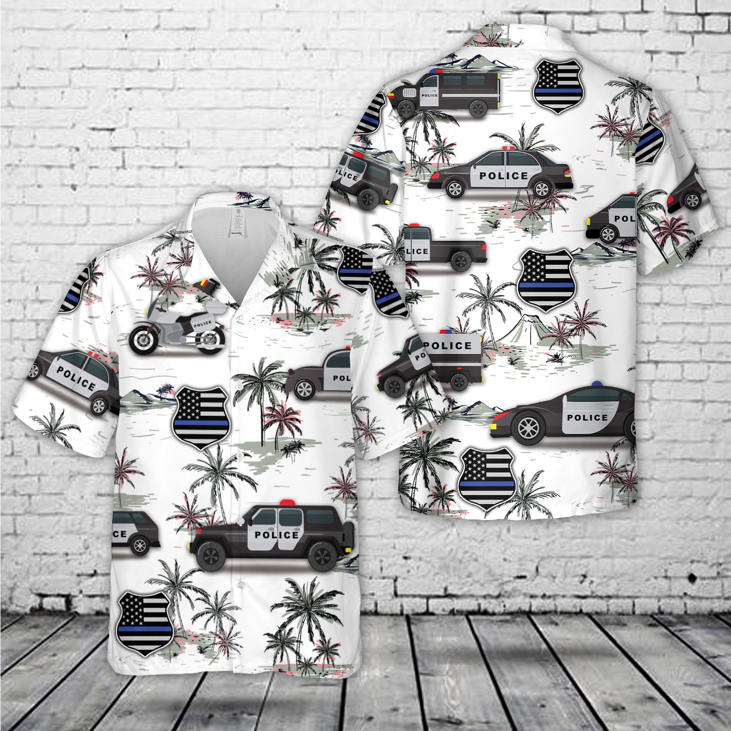 U.S Police Car Hawaiian Shirt
