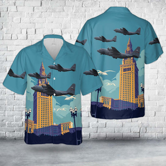 USAF Ohio Air National Guard 164th Airlift Squadron, 179th Airlift Wing C-130H Hawaiian Shirt Hawaiian Shirt