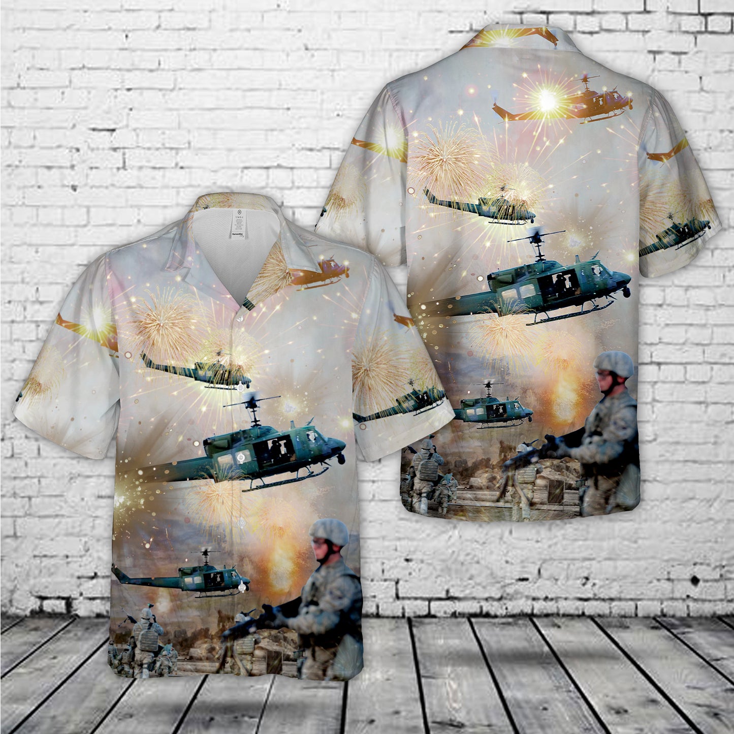 US Air Force 37th Helicopter Squadron UH-1N Hawaiian Shirt